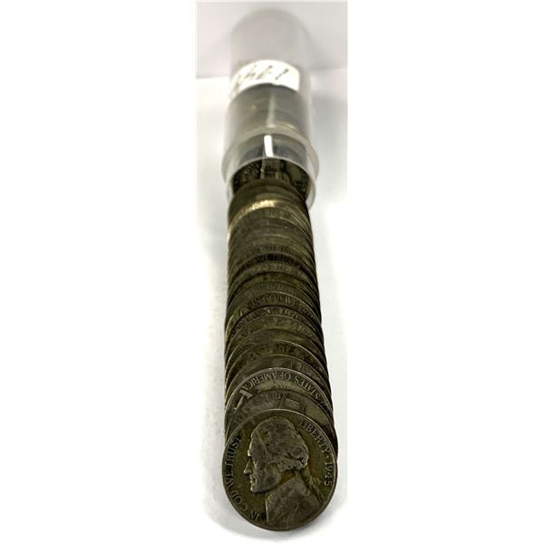 Roll (40-Coins) Mixed Year Jefferson Silver War Nickels