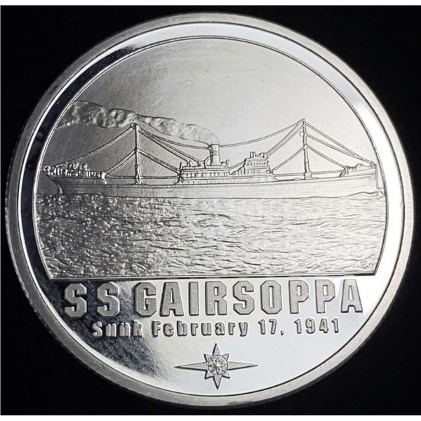 SS Gairsoppa Shipwreck Silver 1 ozt .999 Silver