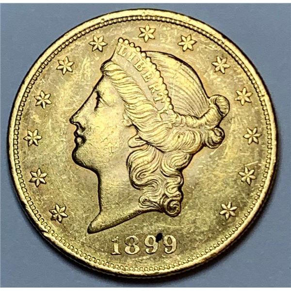 1899 Gold $20 Liberty Head MS61