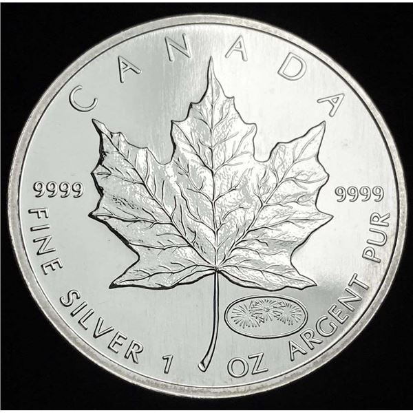 1999-2000 Canada $5 Maple Leaf 1 ozt .9999 Silver Firework Privy