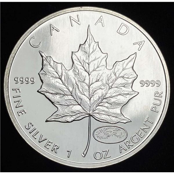 1999-2000 Canada $5 Maple Leaf 1 ozt .9999 Silver Firework Privy