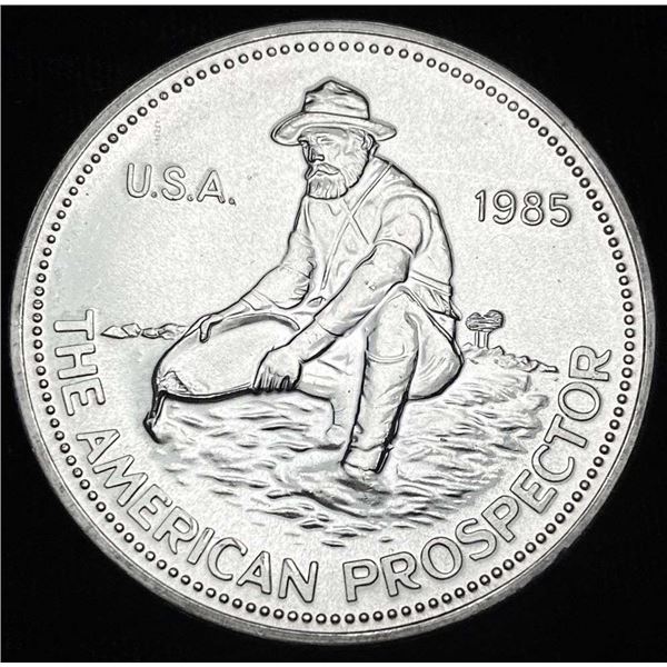 1985 Engelhard The American Prospector 1 ozt .999 Silver