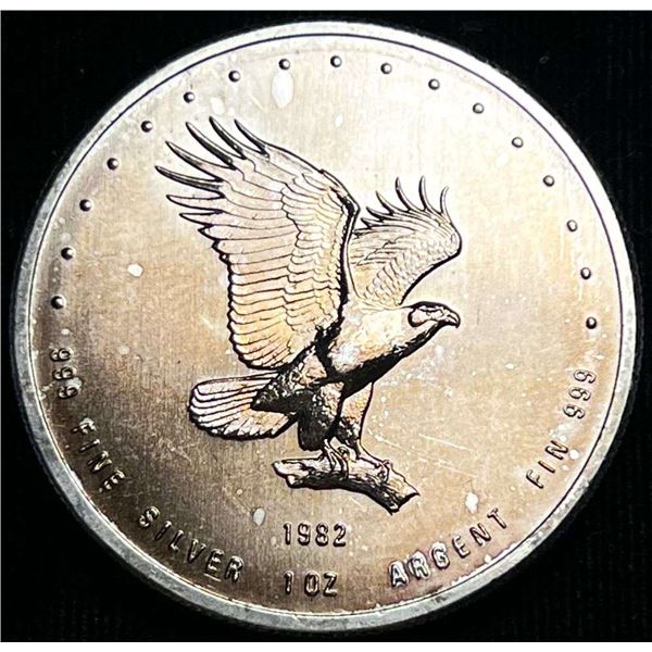 1982 Royal Canadian Mint Monex International LTD 1 ozt .999 Silver