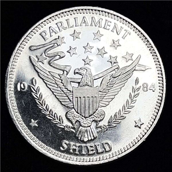 1984 Parliament Shield Proof 1 ozt .999 Silver