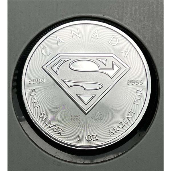 2016 Canada $5 Superman 1 ozt .9999 Silver