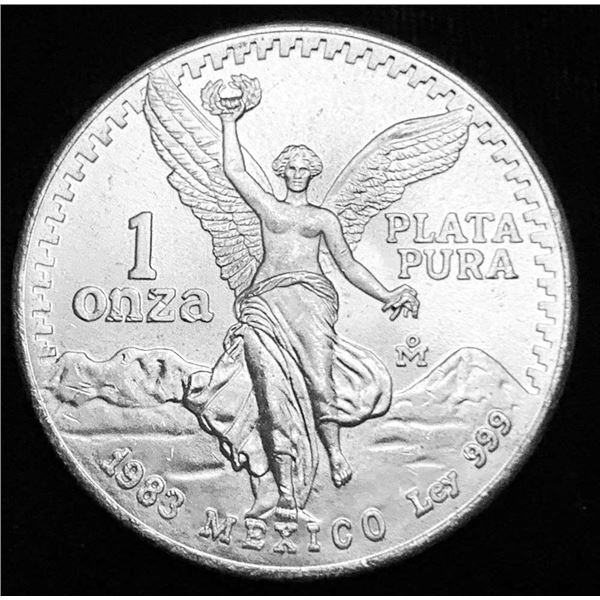 1983 Mexican Libertad 1 ozt .999 Silver