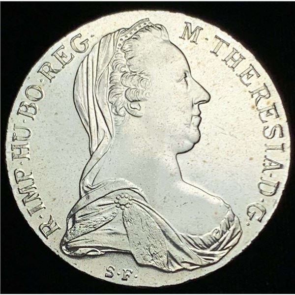 1780 Austria Silver 1 Thaler Maria Theresia .751 oz ASW