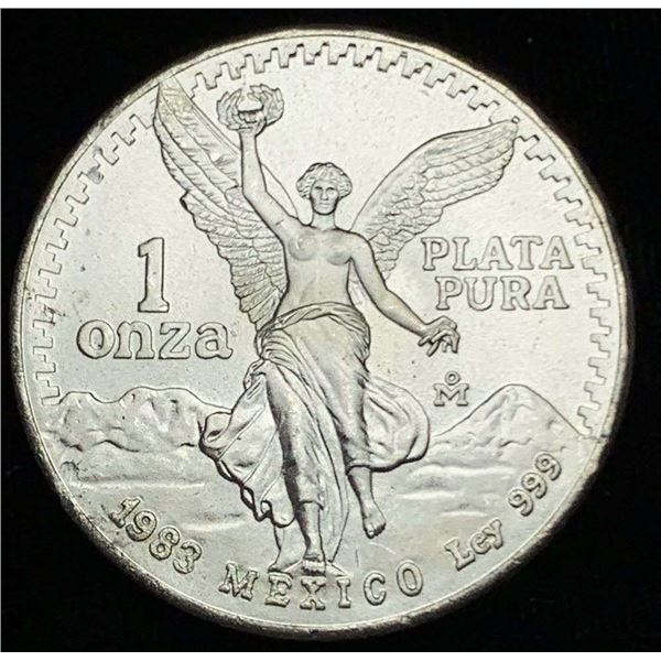 1983 Mexican Libertad 1 ozt .999 Silver