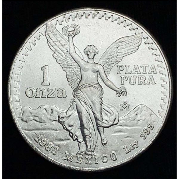 1983 Mexican Libertad 1 ozt .999 Silver