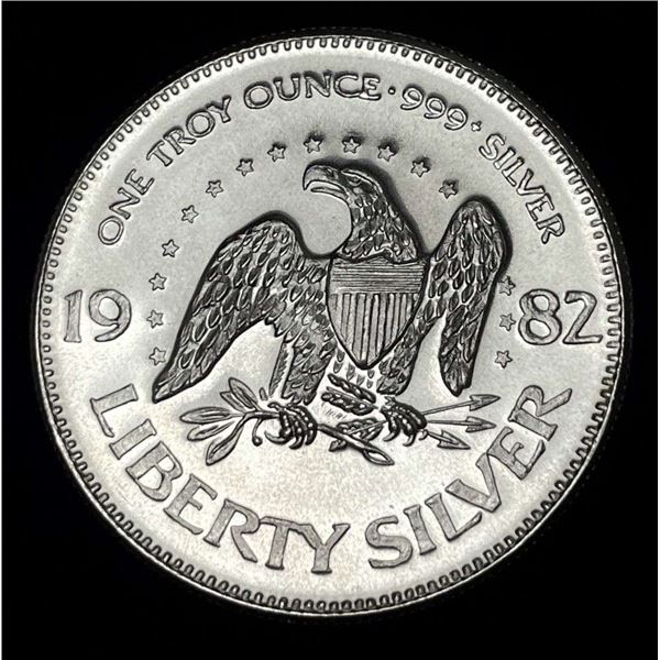 1982 A-Mark "Life Liberty Happiness" 1 ozt .999 Silver