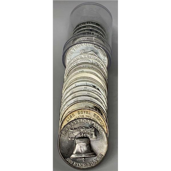 Roll (20-coins) Mixed Vintage Rounds 1 ozt .999 Silver