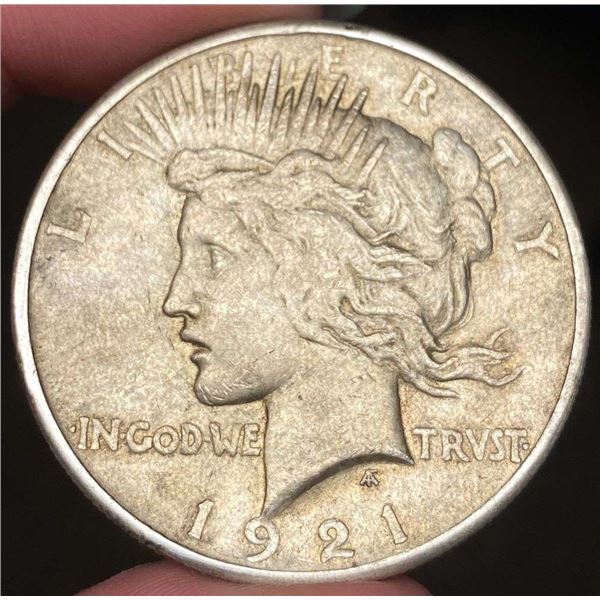 1921 Peace Silver Dollar AU Details