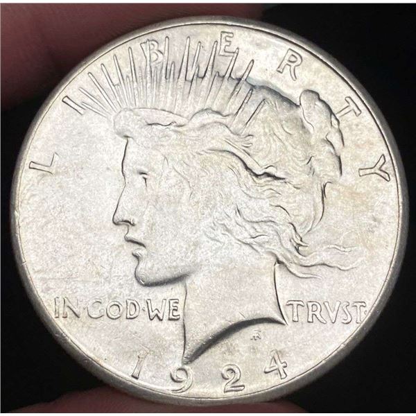 1924-S Peace Silver Dollar AU55