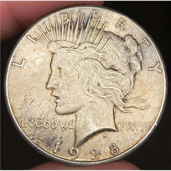 1928 Peace Silver Dollar AU58