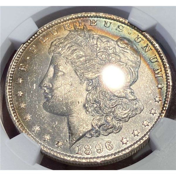 Toned 1896 Morgan Silver Dollar NGC MS63