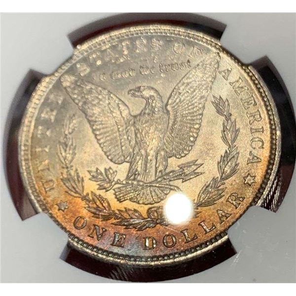 Toned 1896 Morgan Silver Dollar NGC MS63