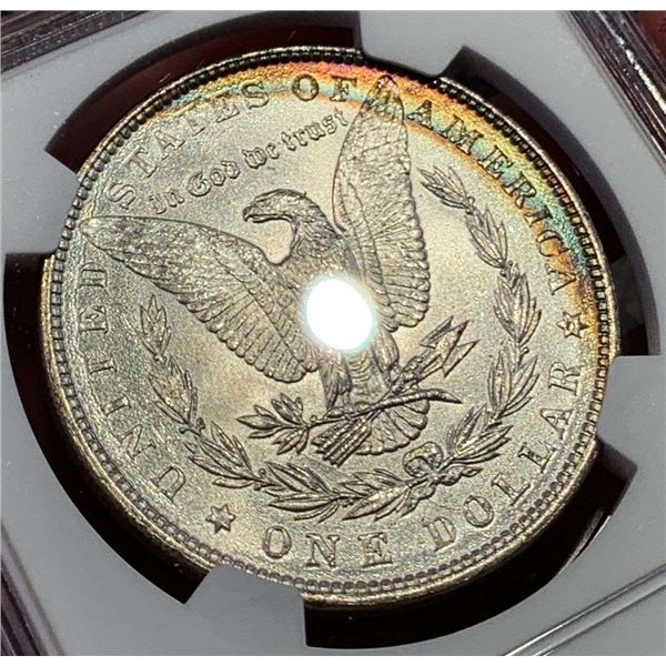 Toned 1886 Morgan Silver Dollar NGC MS63