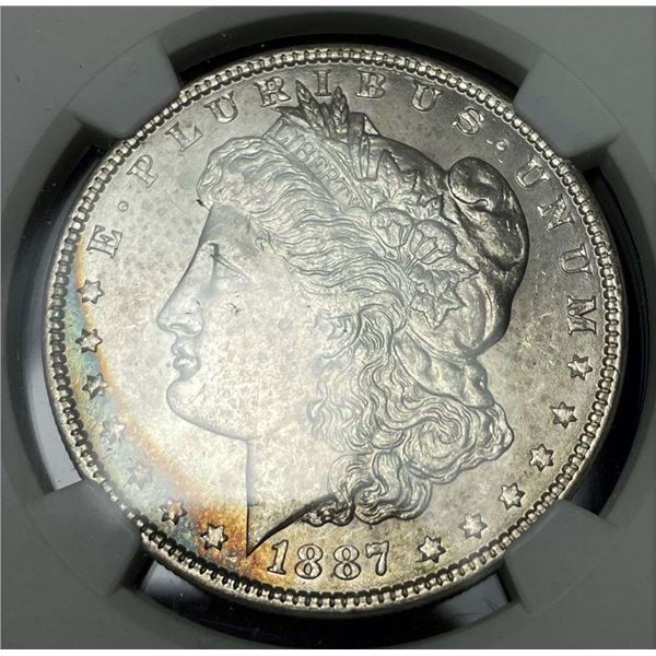 1887 Morgan Silver Dollar NGC MS64