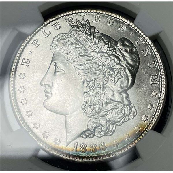 1886 Morgan Silver Dollar NGC MS65