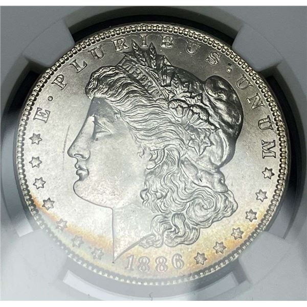1886 Morgan Silver Dollar NGC MS64+