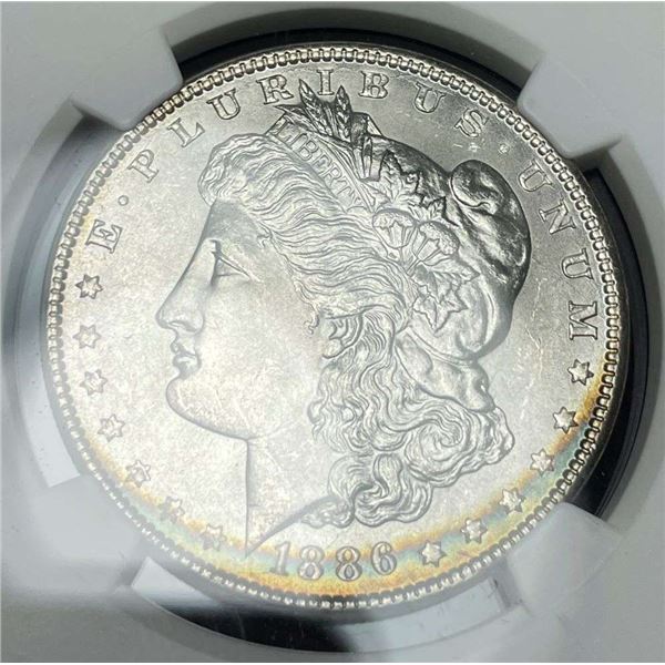 1886 Morgan Silver Dollar NGC MS65