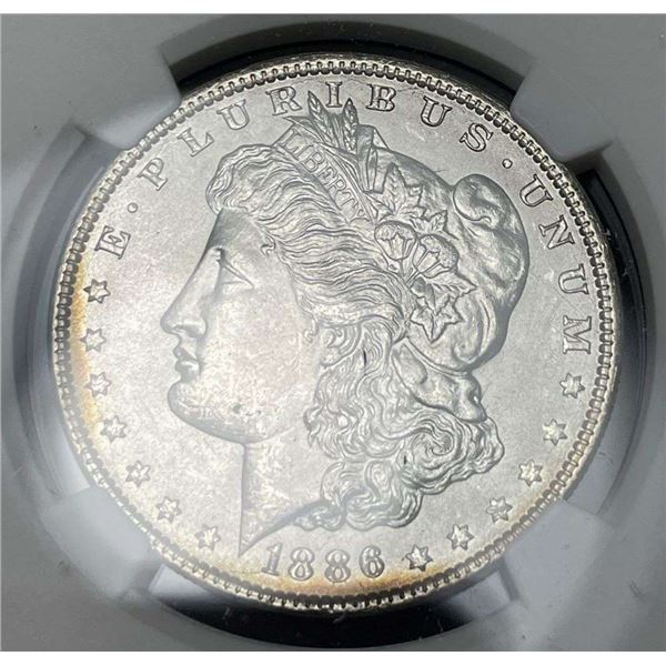 1886 Morgan Silver Dollar NGC MS65