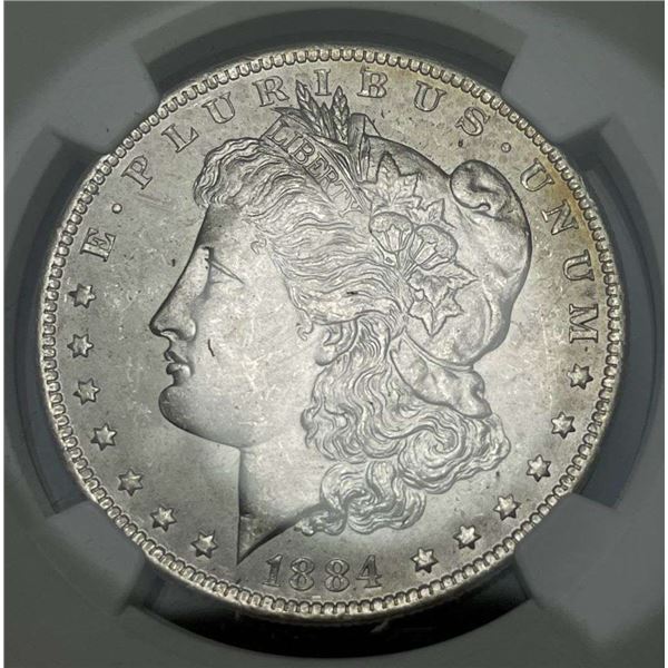 1884-O Morgan Silver Dollar NGC MS65
