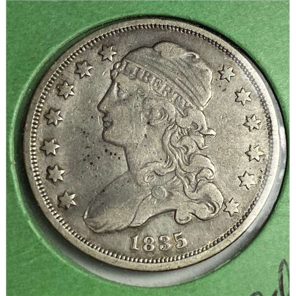 1835 Capped Bust Quarter Fine