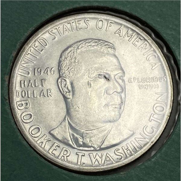 1946 Booker T. Washington 90% Silver Half Dollar MS64