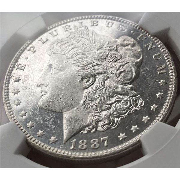 1887 Morgan Silver Dollar NGC MS62 PL