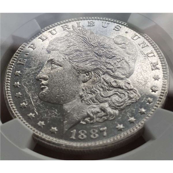 1887 Morgan Silver Dollar NGC MS60 PL