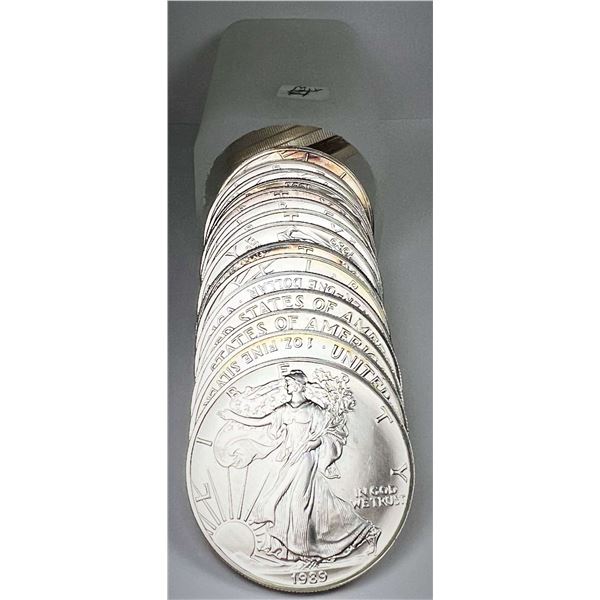 Original Treasury Roll (20-coins) 1989 American Silver Eagle