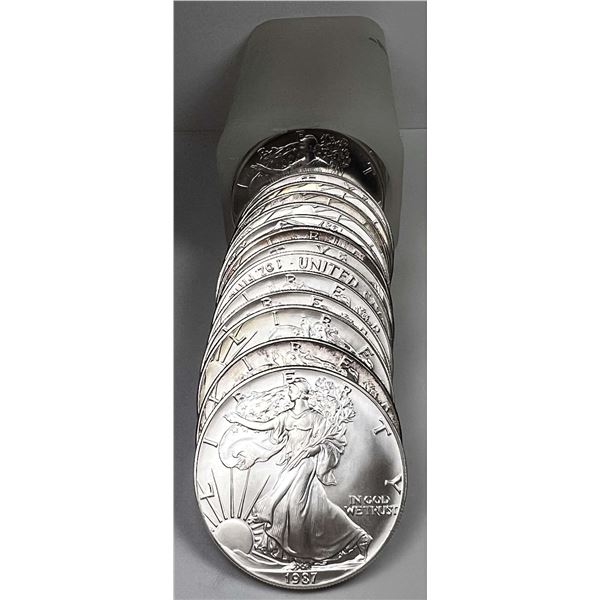 Original Treasury Roll (20-coins) 1987 American Silver Eagle