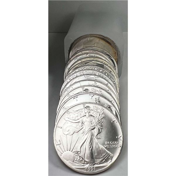 Original Treasury Roll (20-coins) 1991 American Silver Eagle
