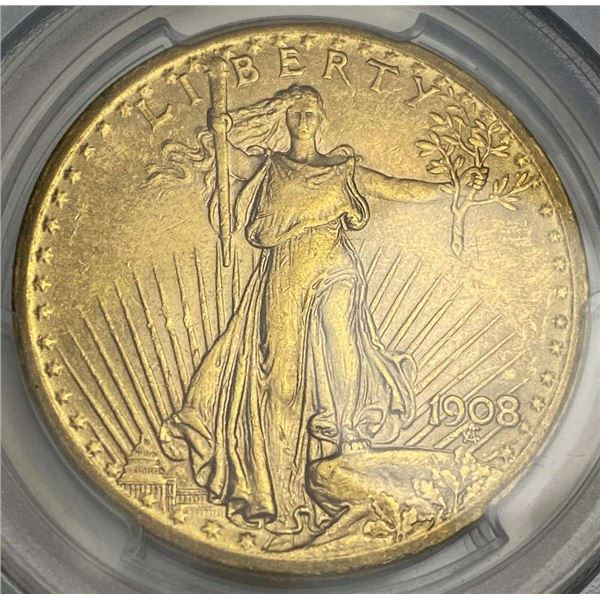 Last Minute! 1908 Gold $20 Saint Gaudens PCGS MS62 No Motto