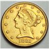 Image 1 : Last Minute! 1881 Gold $5 Liberty Head MS62
