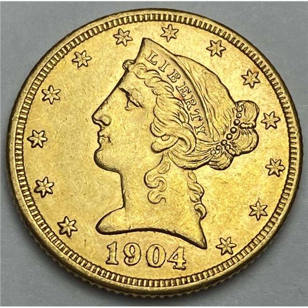 Last Minute! 1904-S Gold $5 Liberty Head MS62