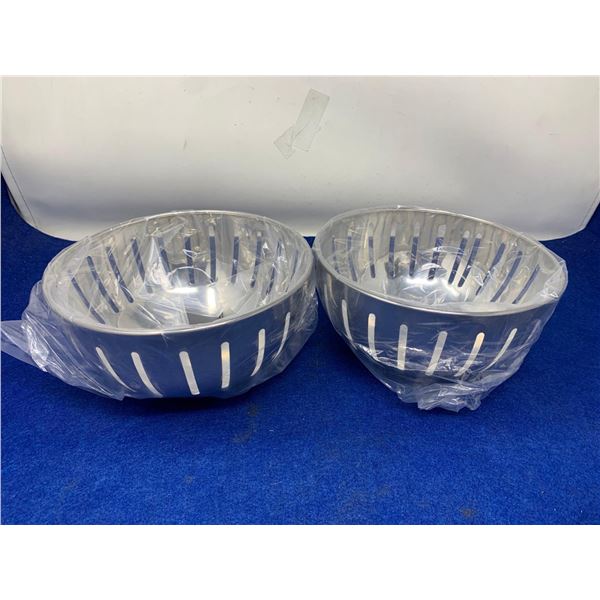 Set of 2 Stainless Steel Collanders