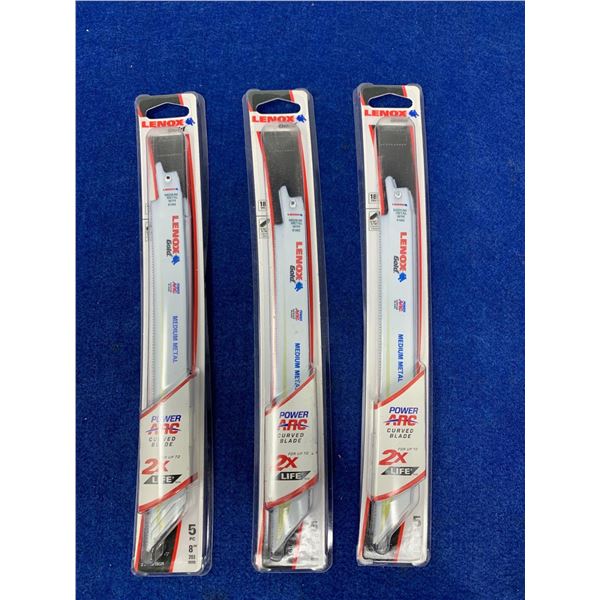 Lenox curved reciprocating saw blades lot of 3