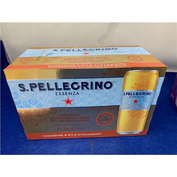 S. Pellegrino Tangerine & Wild Strawberry Carbonated Natural Mineral Water (8 x 330ml)