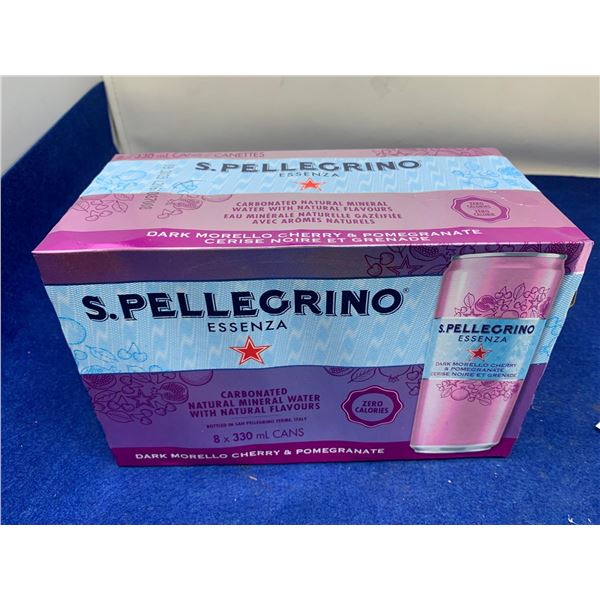 S. Pellegrino Dark Morello Cherry & Pomegranate Carbonated Natural Mineral Water (8 x 330ml)