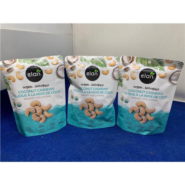 Elan Organic Coconut Cashews (3 x 160g)