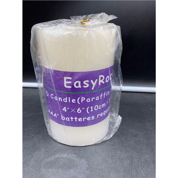 Easy Rock LED Battery Operated Candle (4in x 6in)