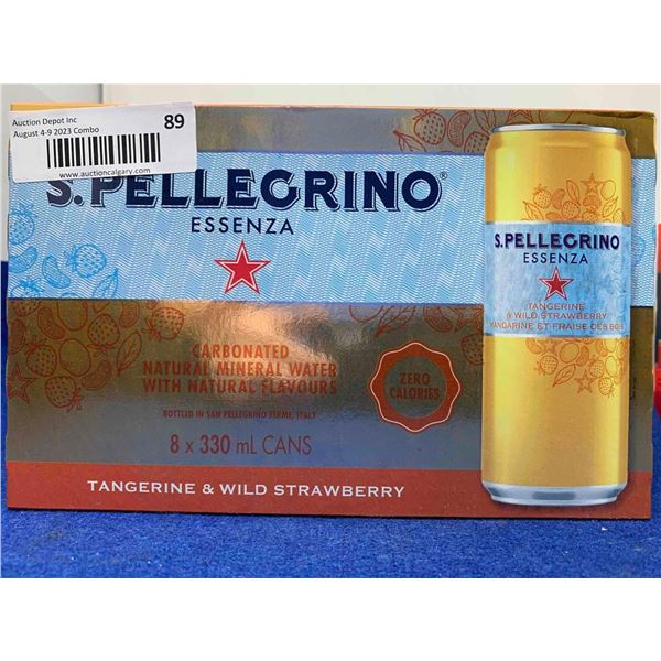 S. Pellegrino Tangerine & Wild Strawberry Carbonated Natural Mineral Water (8 x 330ml)