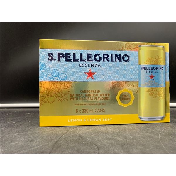 S. Pellegrino Lemon & Lemon Zest Carbonated Natural Mineral Water (8 x 330ml)