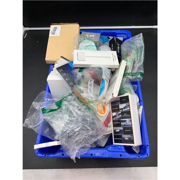 Blue tote with $250 retail value of NEW electronics & gadgets