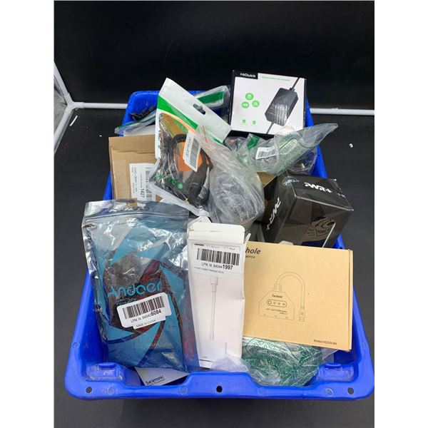 Blue tote with $250 retail value of NEW electronics & gadgets