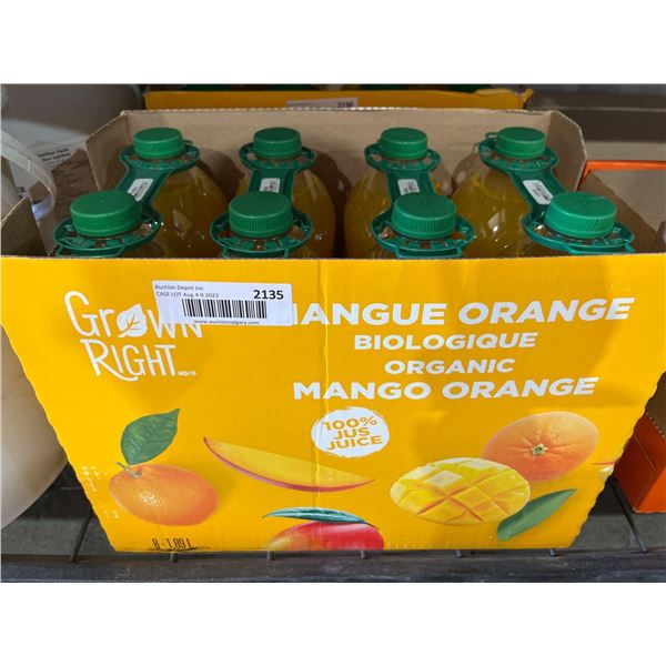 CASE LOT - Grown Right Mango Orange Organic Juice 8 x 1.89L
