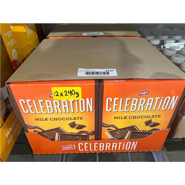 CASE LOT - Leclerc Celebration Butter Cookies Milk Chocolate 12x240g