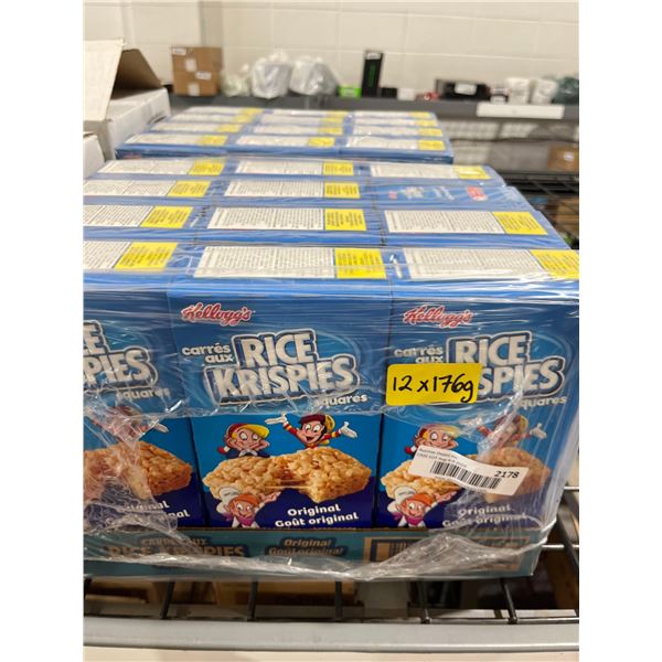 CASE LOT - Kellogg's Rice Krispies Squares 12 x 176g